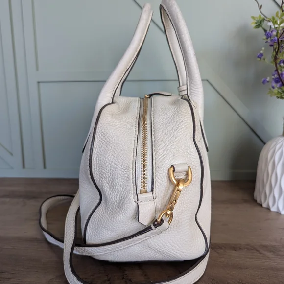 Tory Burch McGraw Small Satchel, an elegant pebbled leather  Crossbody bag - Picture 6 of 15